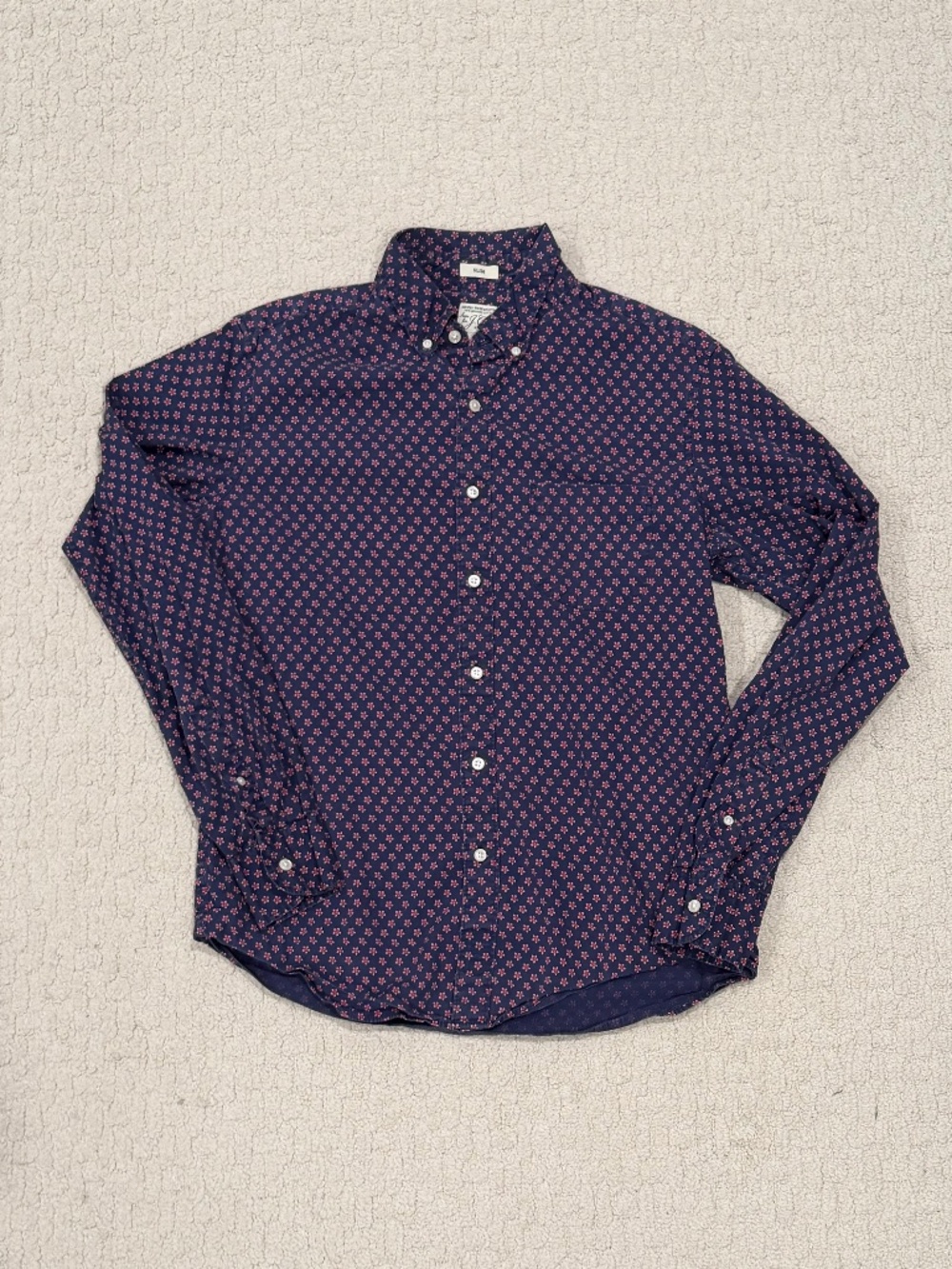 J.Crew Secret Wash Shirting Stretch Button Down Size Medium Slim
